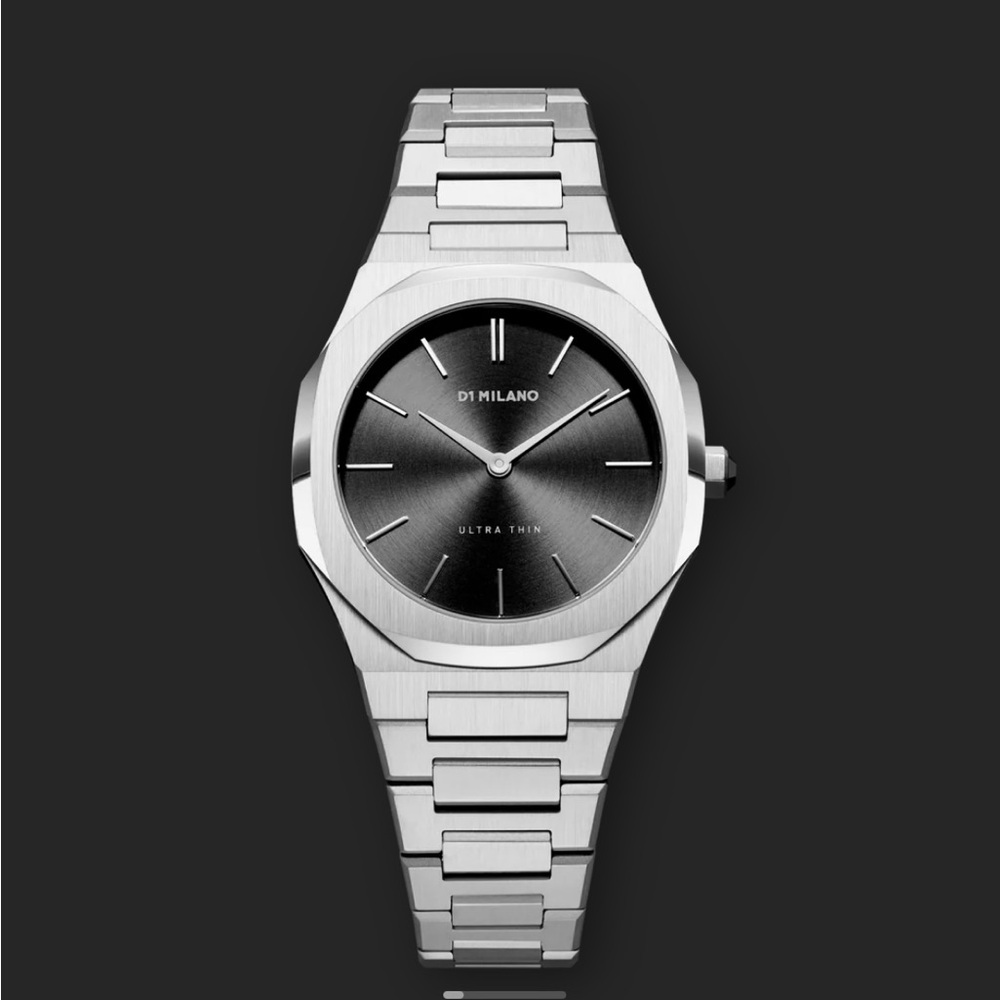 D1 Milano silver night ultra thin bracelet 34mm